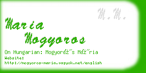 maria mogyoros business card
